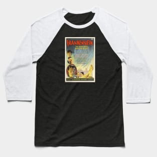 Frankenstein Movie Poster Baseball T-Shirt